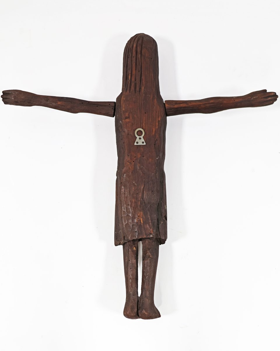 Corpus Christi in legno intagliato, scuola Portoghese Brasiliana, fine XIX inzi XX secolo-photo-2