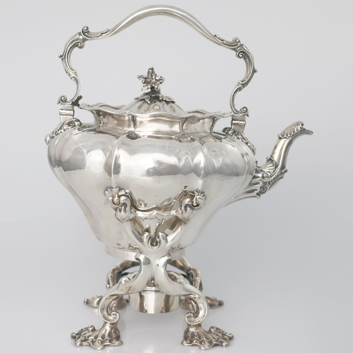 Bollitore su supporto in argento sterling Guglielmo IV, Paul Storr Storr & Mortimer, 1832-photo-2