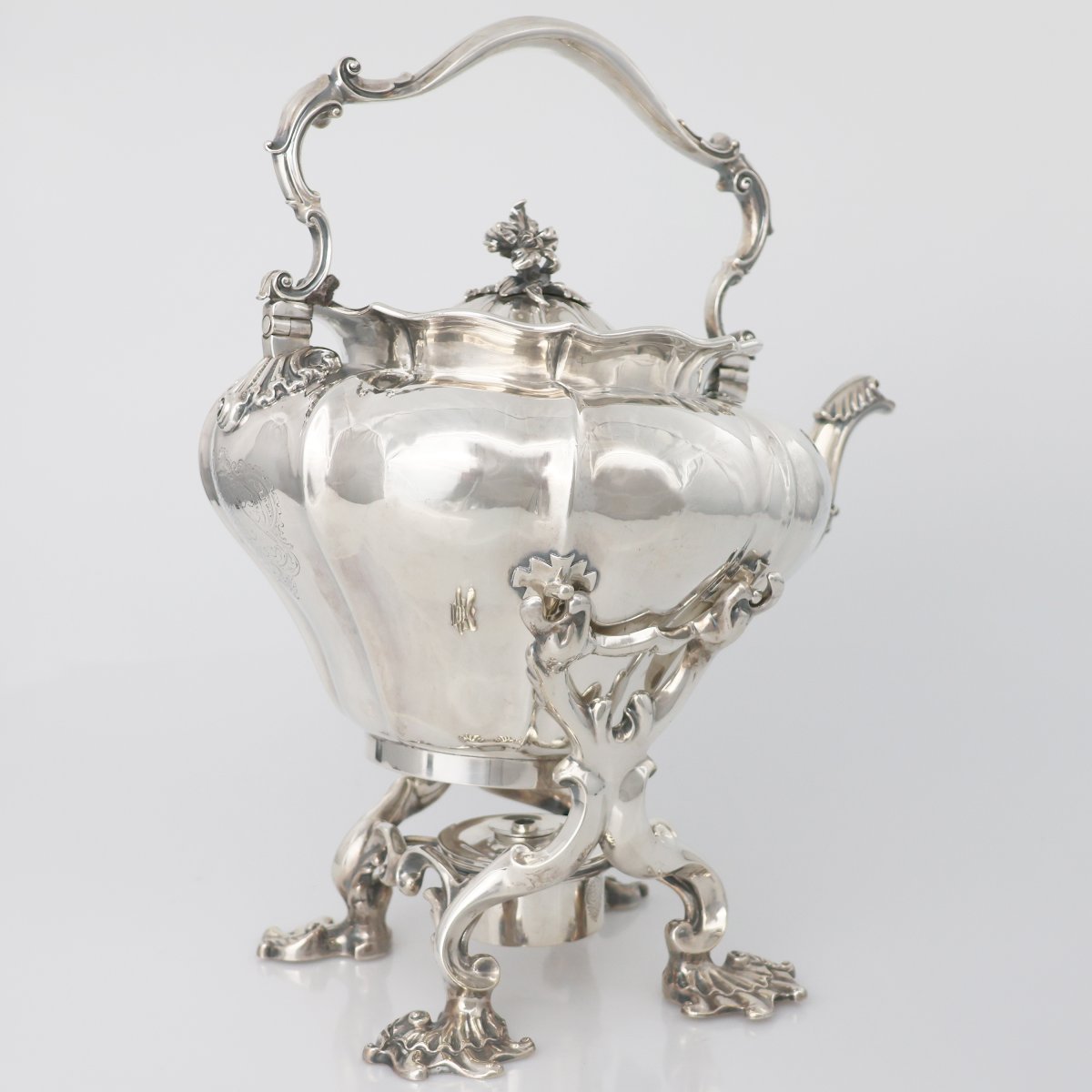 Bollitore su supporto in argento sterling Guglielmo IV, Paul Storr Storr & Mortimer, 1832-photo-3