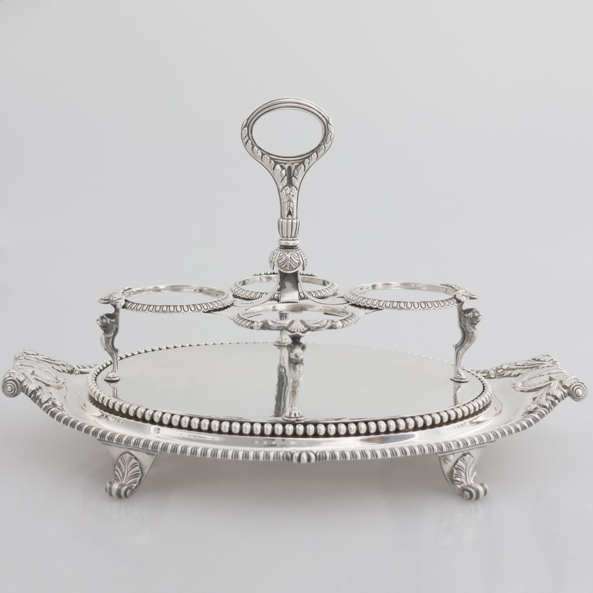 Supporto per condimenti in argento sterling Giorgio III, Paul Storr, Londra, 1808-photo-4