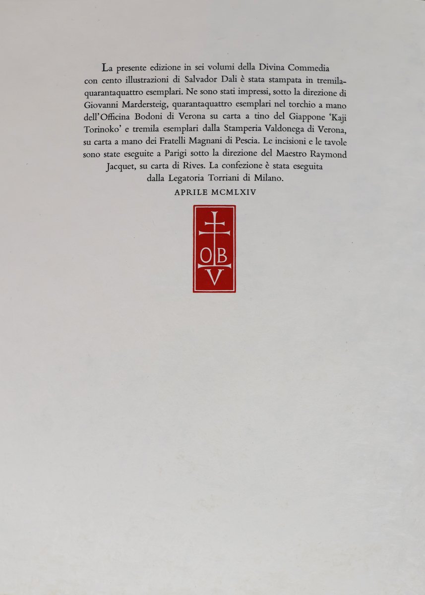 Dante. La Divina Commedia. Illustrazioni di Dalì. Verona: Arti e Scienze, Salani. 1964-photo-2