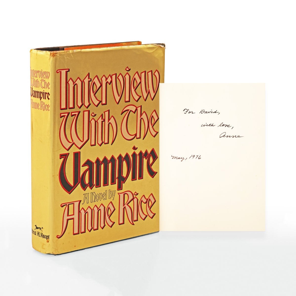 Interview with the Vampire. A novel by Anne Rice. New York, 1976. Signed by the author