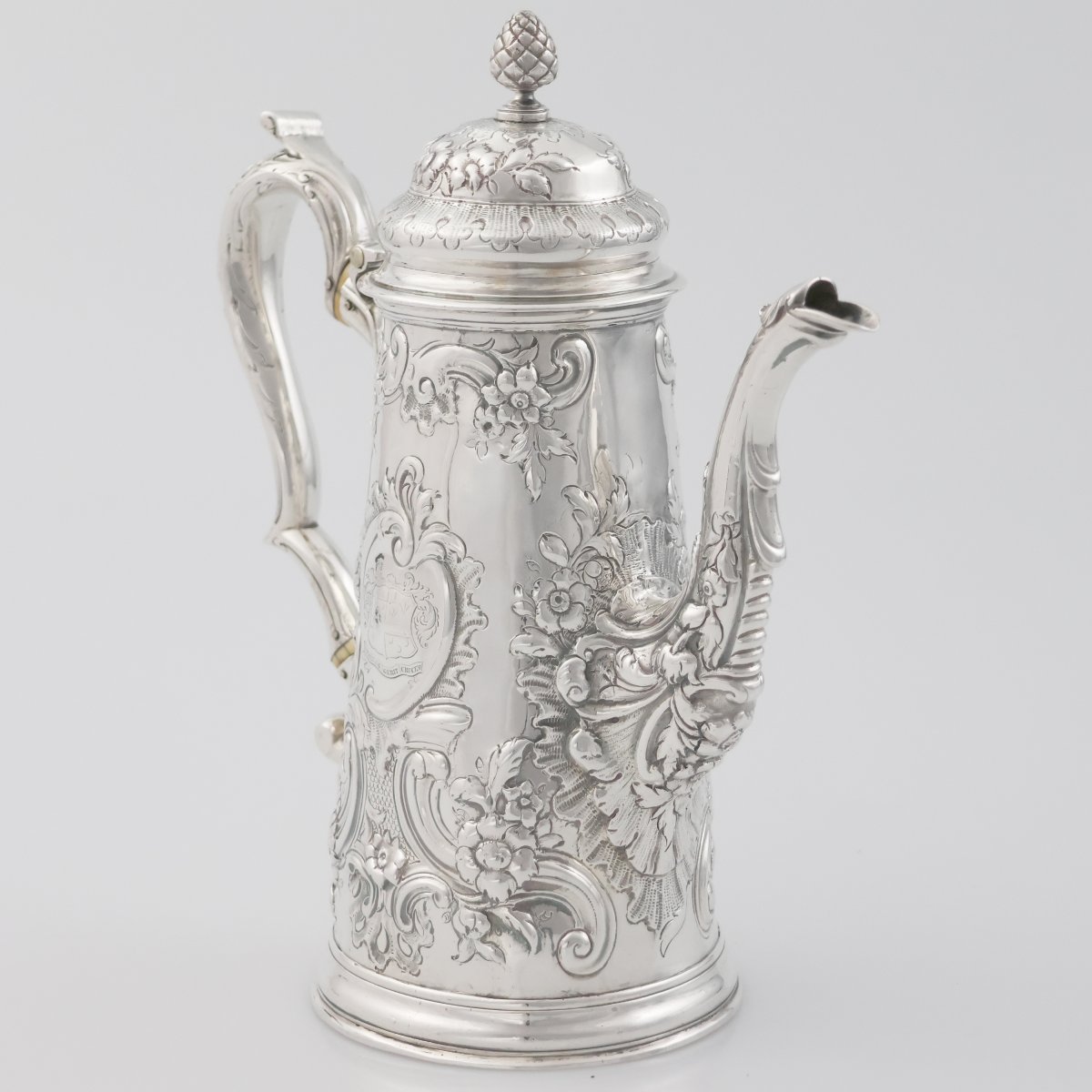 Caffettiera in argento Britannia Regina Anna, James Chadwick?, Londra, 1703-photo-2