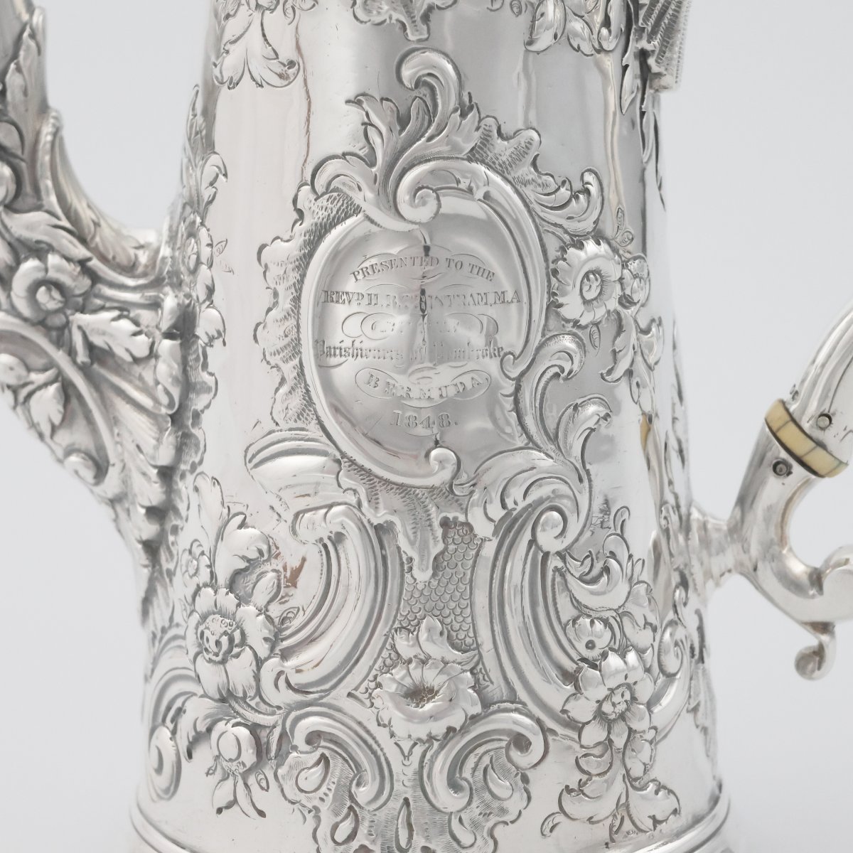 Caffettiera in argento Britannia Regina Anna, James Chadwick?, Londra, 1703-photo-3