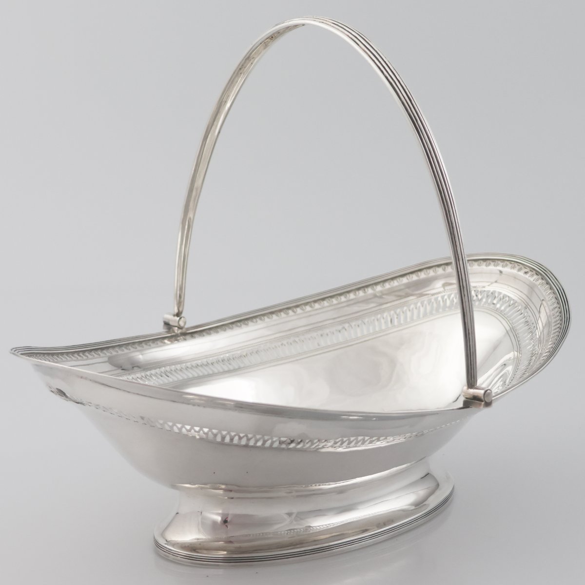 Cestino in argento sterling Giorgio III, Londra, 1792-photo-3