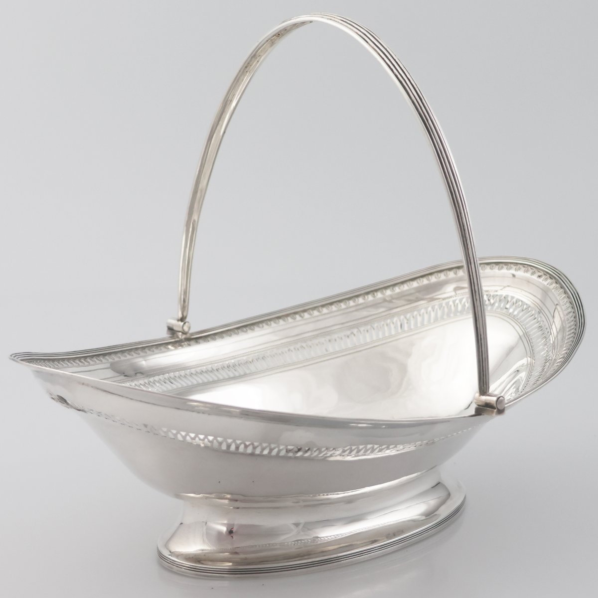 Cestino in argento sterling Giorgio III, Londra, 1792-photo-4