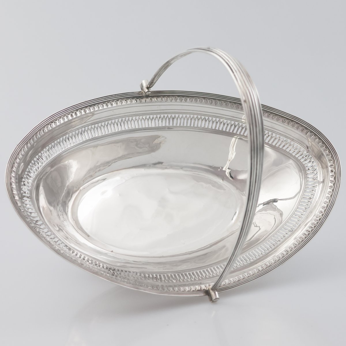 Cestino in argento sterling Giorgio III, Londra, 1792-photo-1