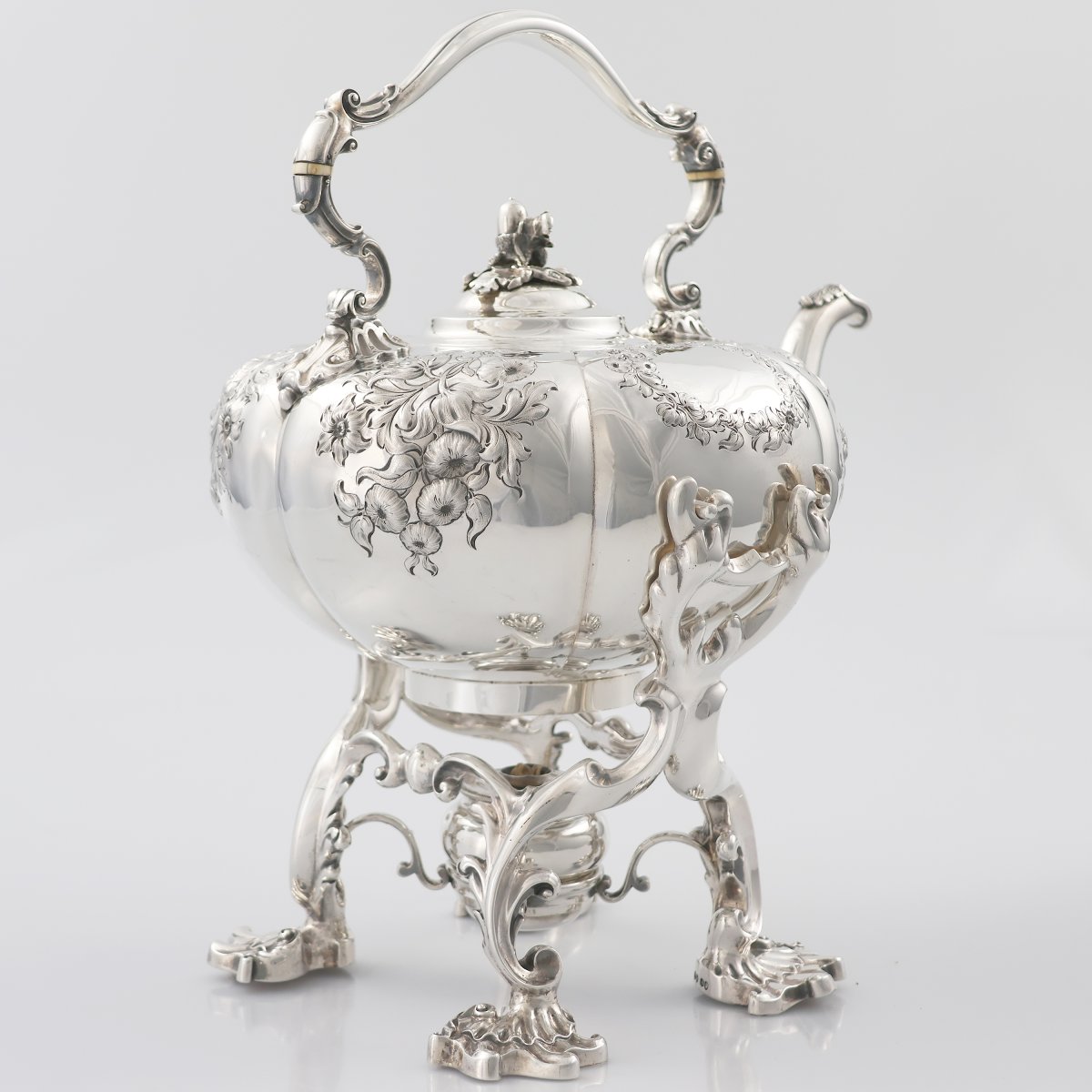 Bollitore in argento sterling Guglielmo IV, Paul Storr for Storr & Mortimer, Londra, 1837-photo-3