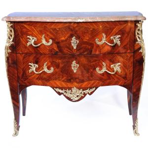 Comò lastronato in legno di viola, marchiato Christophe Wolff, Parigi, metà XVIII secolo