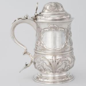 Tankard in argento sterling Giorgio III, Francis Crump, Londra, 1773