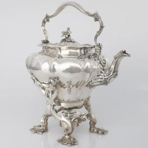 Bollitore su supporto in argento sterling Guglielmo IV, Paul Storr Storr & Mortimer, 1832