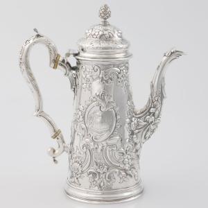 Caffettiera in argento Britannia Regina Anna, James Chadwick?, Londra, 1703