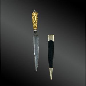 Genoese Dagger Animated With Two Women - Genoa, Italy - XVIIIth Century