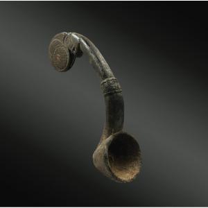 “daru” Wooden Ladle For Fermented Milk, Flour, Yoghurt And Butter. Nepal