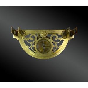 Brass Graphometer Signed Baradelle Paris. France, Second Half Of The 18th Century