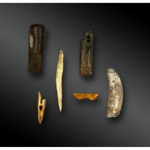 Lot Of Six Eskimo Tools - Thule Culture, Alaska