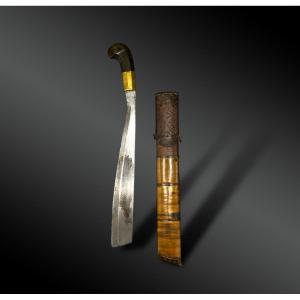 Parang Saber And Its Scabbard - Sumatra, Indonesia - 19th Century