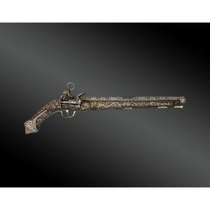 Oriental Flintlock Pistol, Great Luxury Ottoman Empire, 19th Century