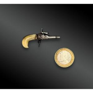 Miniature Trunk Pistol - France - 19th Century 