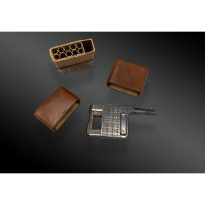 “gaul” Automatic Repeater Pistol No. 2, With Tan Leather Sheath. New Condition.