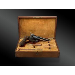 Box Containing A Lefaucheux Revolver Luxury Finish Belgium – 19th Century.