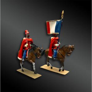 Au Plat D’étain, Maison Lucotte  - Two Ridermen Of The Red Guard Of Dakar