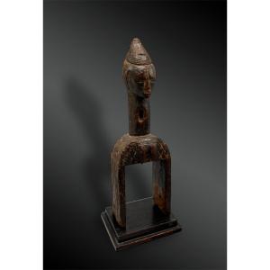 Pulley Stirrup For A Weaving Loom, Animated By A Female Figure, Gouro Culture, Ivory Coast 