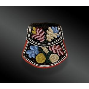 Beaded Bag Or Pouch With Flap, Native American Missions, North America, First Half Of The 20th Century 