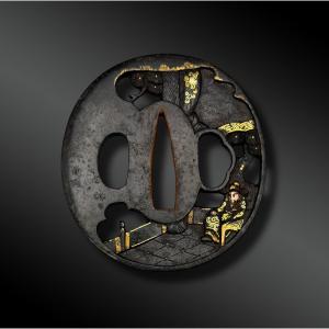 Tsuba Naga Maru Gata - Japan - Edo Period (1603-1868)