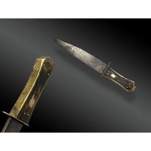Bowie Knife With Brass-rimmed Handle, United States, 19th Century