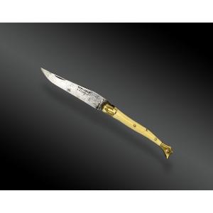 Laguiole Closing Knife, Woman's Leg France 20th Century.