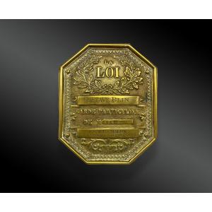 Private Guard Plaque Of The Gustave Blin Property To Mrs. Lesur & Mâlon, Longvilliers