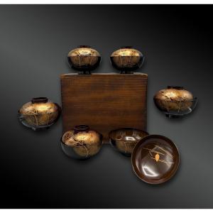 Set Of 12 Bowls And Cups - Japan - Gendai Period