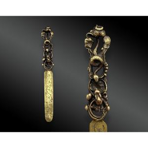 Snake And Rabbit Letter Opener Or Paper Cutter, Romantic Style