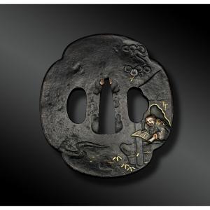 Tsuba Mokko Gata Signed - Japan - Edo Period (1603-1868)
