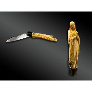 Folding Knife Signed G. Ripiaut Crele - France - 19th Century