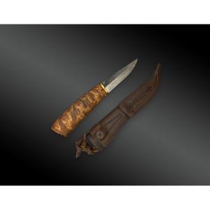 Scandinavian Knife Known As Puukko, Mk, With Sheath, Norway, 20th Century