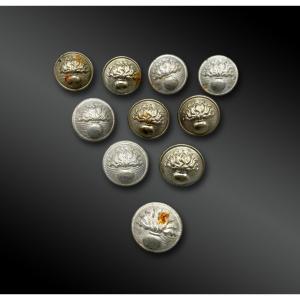 Set Of Ten Gendarmerie Buttons - France - 19th Century