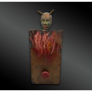 A Fairground Game Called "devil In A Box" Or "jack-in-the-box" - Europe - 19th Century