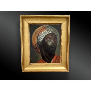 19th Century French School, After Hyacinthe Rigaud Head Of A Young Moor