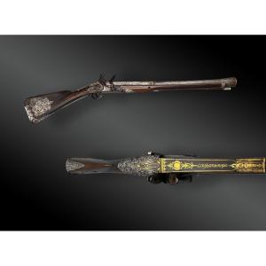 Silex Tromblon, Oriental Market, Marked Constantinople Europe Early 19th Century