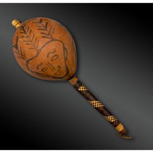 Important Shaman’s Rattle – Gourd - Tukano Indians, Amazonas State, Northwest Brazil