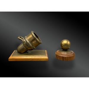 Mortar And Pestle, Bronze Paperweight