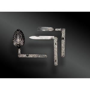 Travel Cutlery Set, Russia Early 20th Century
