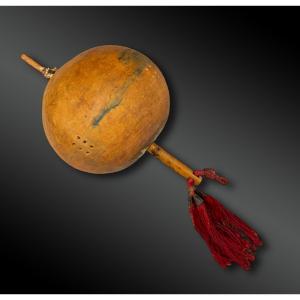 Important Rattle - Shaman's Gourd - Canela Indians, State Of Maranhão, Amazon Region