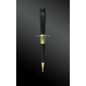 Dagger Of Virtue France, XIXth, Brown Horn Handle