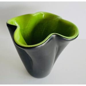 Large "corolla" Vase Elchinger France 1960s