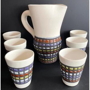 Roger Capron Vallauris Earthenware Orangeade Service