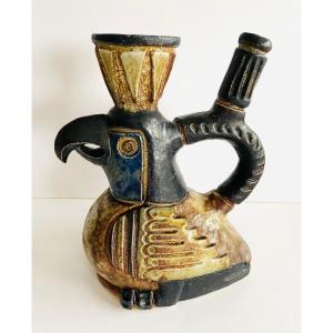 Rare Art Deco Zoomorphic Pitcher By Roger Guérin (belgium)