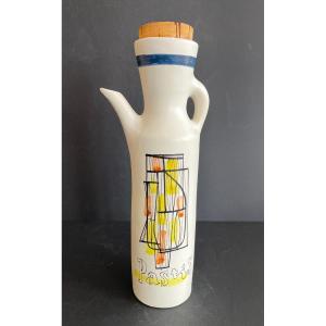 "pastis" Large Earthenware Pitcher By Roger Capron In Vallauris